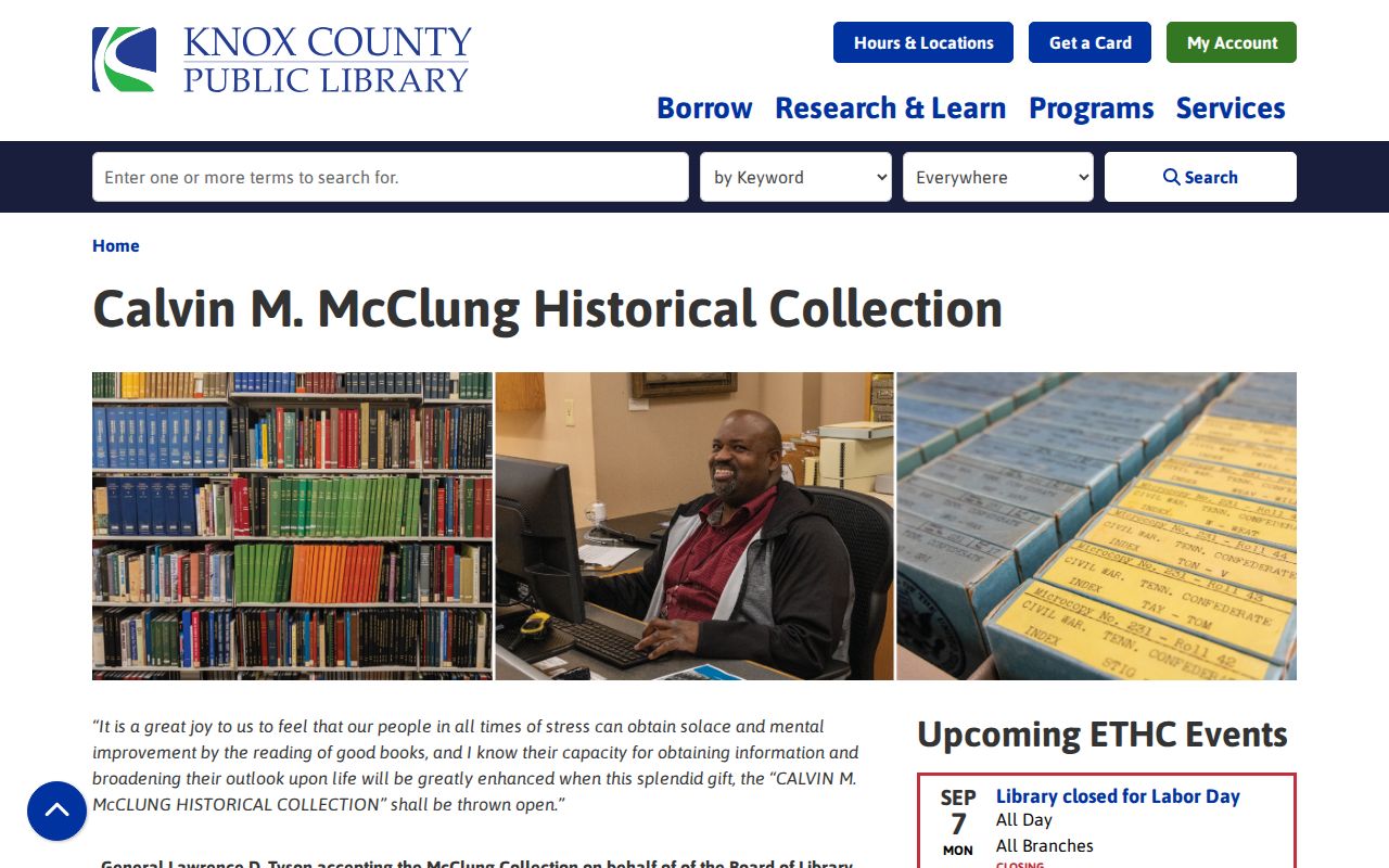 Knox County city directory McClung Historical Collection research resources