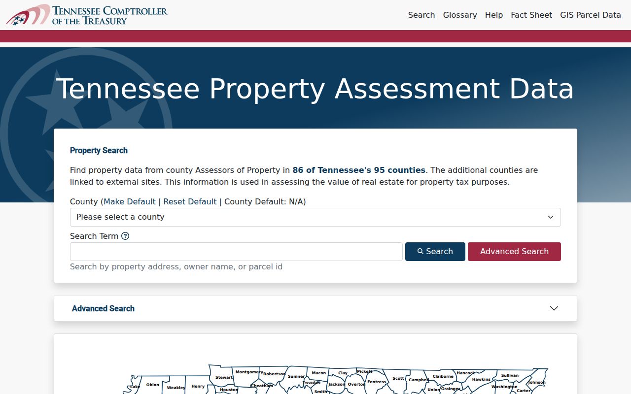 Knox County residents directory Tennessee property search fields