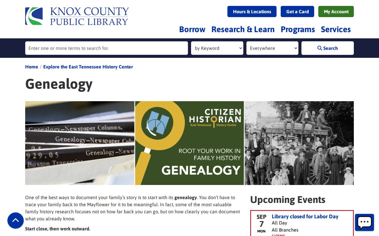 Knox County previous residents house-history research guidance